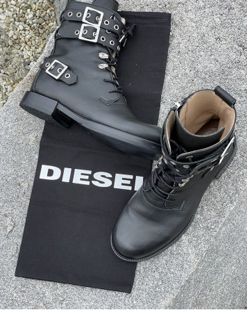 Boty dámské Diesel BIKERY černé kožené